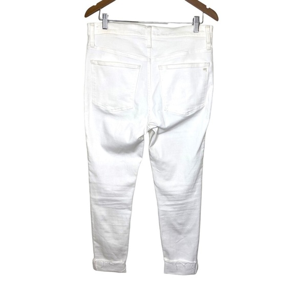 MADEWELL 9" Mid-Rise Skinny in Pure White Distressed Jeans - Picture 8 of 14